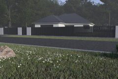 projekt kostki brukowej, projekt elewacji, projekt ogrodzenia, wizualizacja