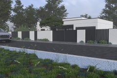 projekt kostki brukowej, projekt elewacji, projekt ogrodzenia, wizualizacja