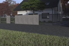 projekt kostki brukowej, projekt elewacji, projekt ogrodzenia, wizualizacja
