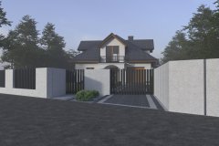 projekt kostki brukowej, projekt elewacji, projekt ogrodzenia, wizualizacja