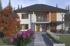 projekt kostki brukowej, projekt elewacji, projekt ogrodzenia, wizualizacja