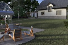 projekt kostki brukowej, projekt elewacji, projekt ogrodzenia, wizualizacja