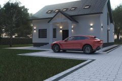 projekt kostki brukowej, projekt elewacji, projekt ogrodzenia, wizualizacja